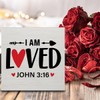 Ptikx Christian Desk Decor I Am Loved Bible Verses John
