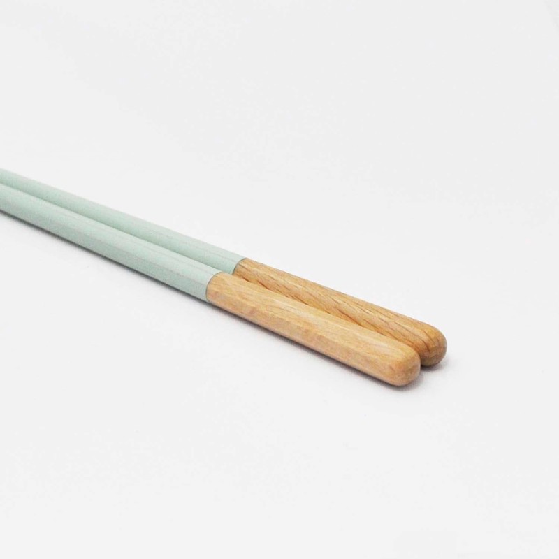 Kawai Haze Chopsticks for Kids, Dishwasher Safe, Antibacterial, Mint Green,