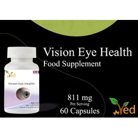 Ved Vision Eye Health Supplement, mit Vitamin A, B1, B2, B3, B12, C, E, Zink, Magnesium, Selen, 881 mg pro Portion, 60 Kapseln (Vorrat für 30 Tage)