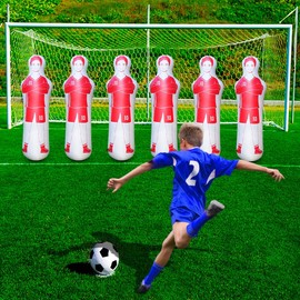 Football Dummies,Soccer training dummy,Boxing bag for kids, punch bag for kids,Portable soccer Dummy Goalkeepr Air Mannequin, for a great training tool (Red 160 cm)