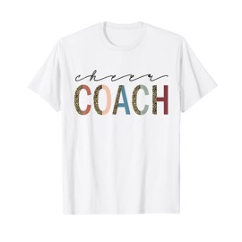 Cheer Coach Leopard Props Cute Cheer Cheerleading For Coach T-Shirt