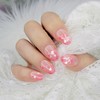 Cherry blossom petal handmade nail tips - lipstick / 벚꽃잎