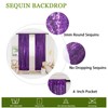 ShinyBeauty Purple Backdrop Sequin Backdrop Curtains 16 x 10 ft
