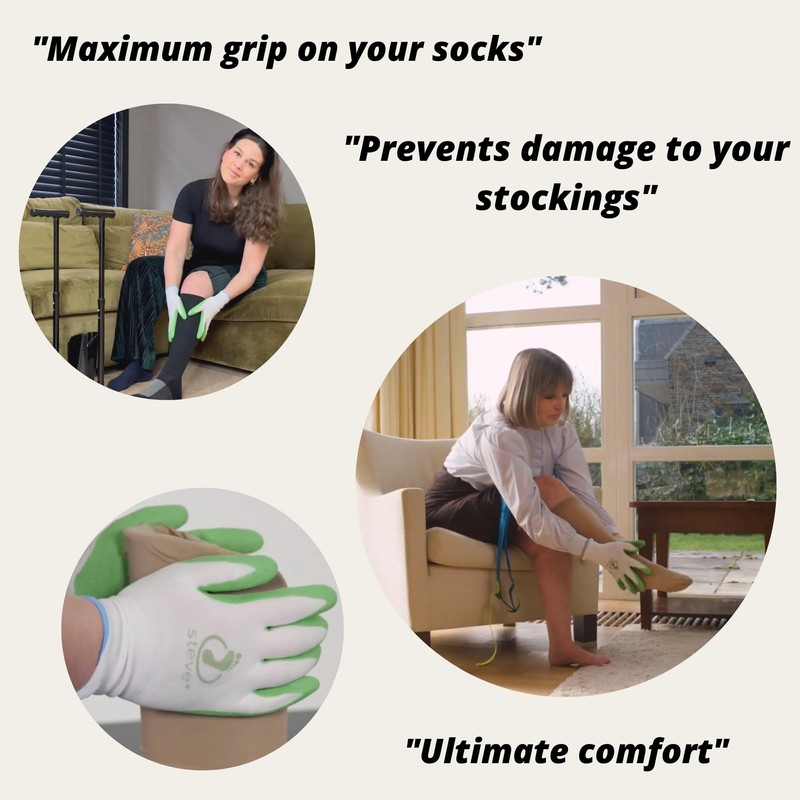 Steve Gloves Latex Free Special Grip Gloves for Putting on
