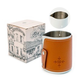 VILLA FATIMA Handleless Milk Steaming Pitcher 16 Oz- Milk Pitcher - Milk Frothing Pitcher - Milk Frother Cup - Milk Frother Pitcher - Milk Steamer Cup - Espresso Steaming Pitcher - Barista cups - WT