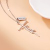 Lcherry Faith Cross Necklace for Women Bible Verse PSALM 46:10
