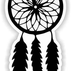 Dreamcatcher Sticker Round for Laptop Book Fridge Guitar Motorcycle Helmet Toolbox Door PC Boat #03 Vinyl Sticker - LLS