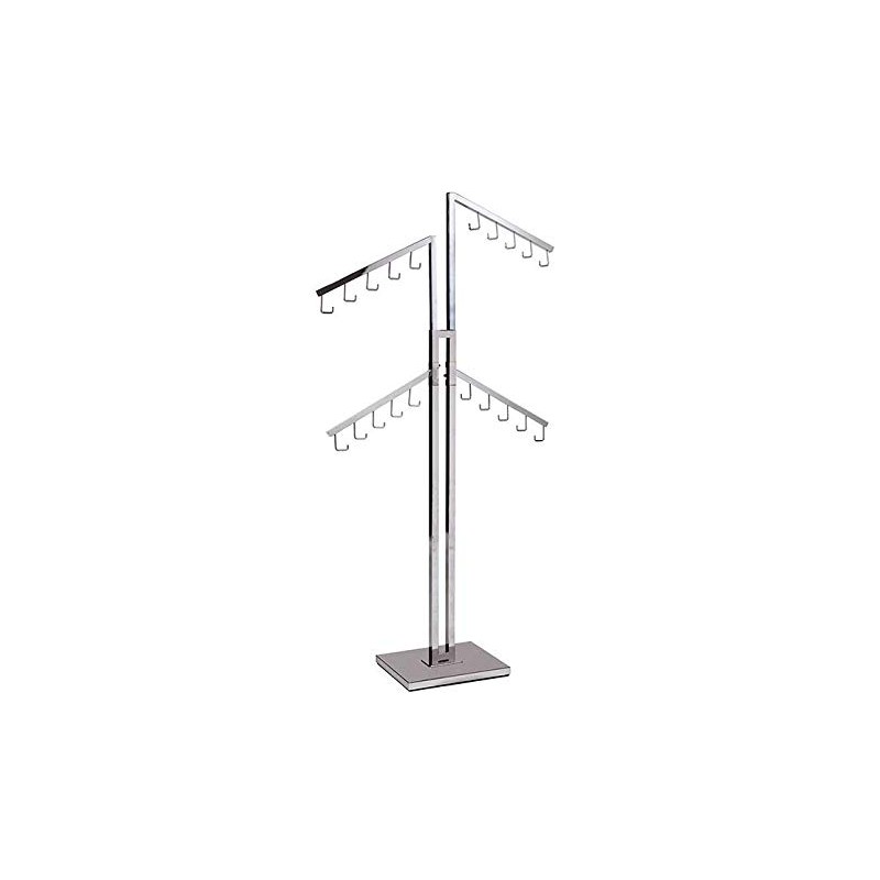 Only Hangers Four Arm Chrome Handbag Rack with Adjustable Height