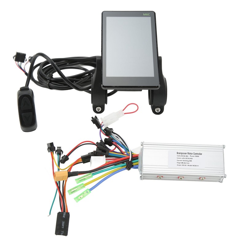 Electric Bike Brushless Controller M6C LCD Display 36/48V 500W ABS