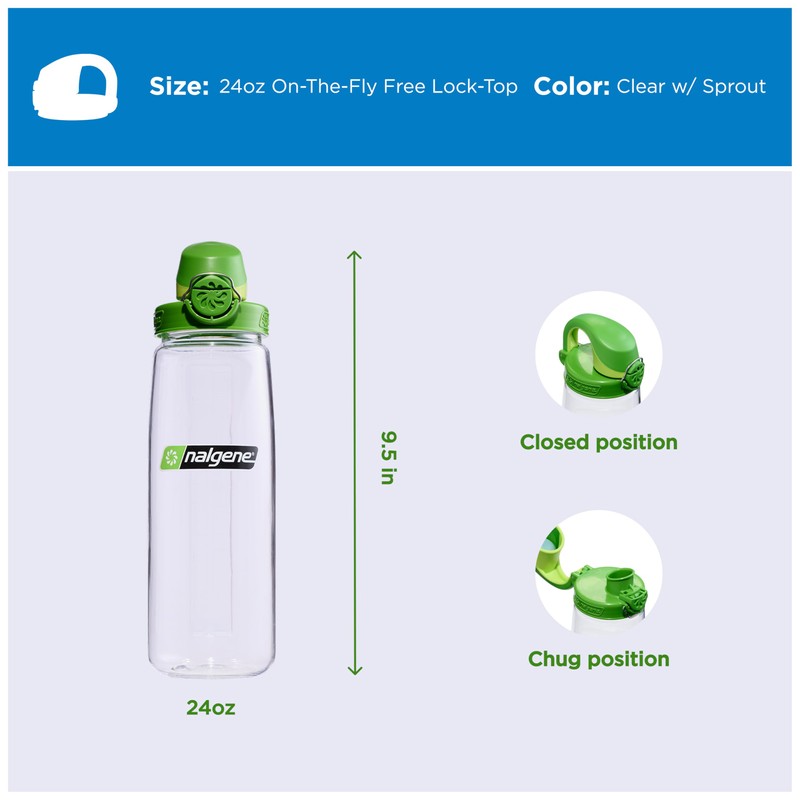 Nalgene Sustain Tritan BPA-Free On The Fly Water Bottle Made