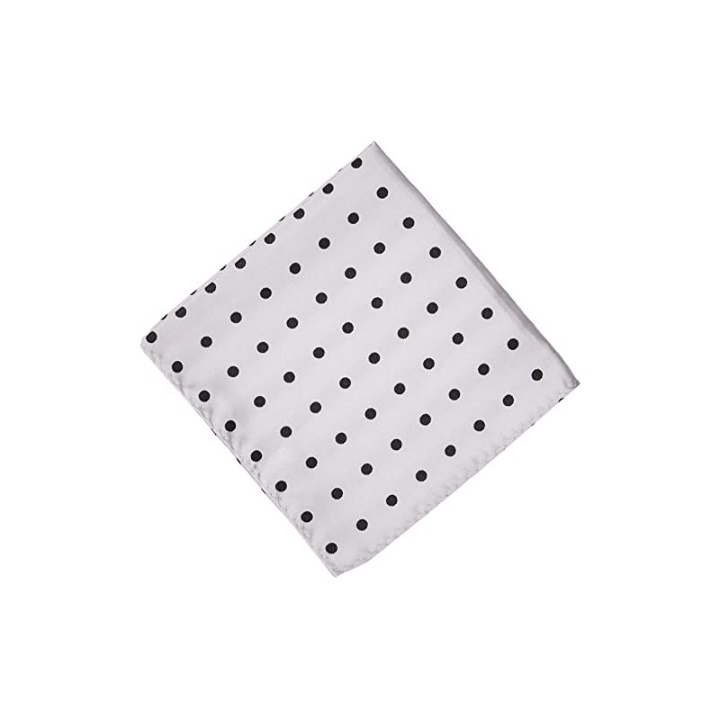 Stacy Adams Men's Satin Dot Tie Set, Silver, One Size