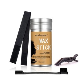 Hair Wax Stick for Fly-Away and Curly Hair Fruit Flavored Women's Portable Styling Pomade, 01 Yellow / 플라이 어웨이 및 곱슬머리용 헤어 왁스 스틱 과일 맛 여성 휴대용 스타일링 포마드, 01 노란색