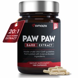 AMALTH Paw Paw Extract 1000 mg (20:1) 120 Capsules | Supports The Immune System, Provides Antioxidants, and Assists The Natural Detoxification Process Non GMO & Gluten Free