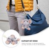 TOYANDONA Car Key Holder Plush Elephant Keychain Stuffed Animal: Small