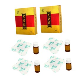 Healeved 5pcs Moxibustion Patch Self-heating Wormwood for Heat for up to Hours Suitable for Neck Back Knee and