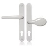 XFORT Uros White Door Handle, (PZ 62/92mm, Screw Hole Distance
