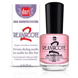 duri Rejuvacote 2 Nail Growth System, Super sensitive formula, Base and Top Coat, 0.61 fl.oz.
