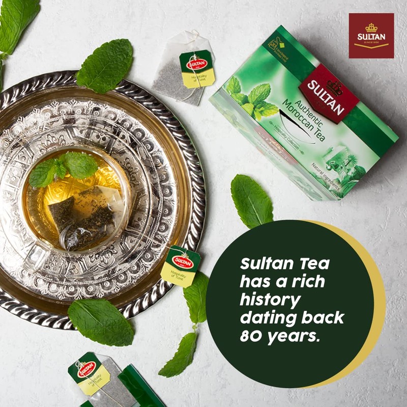 SULTAN TEA Moroccan Green Tea with Mint Herbal Green Teas