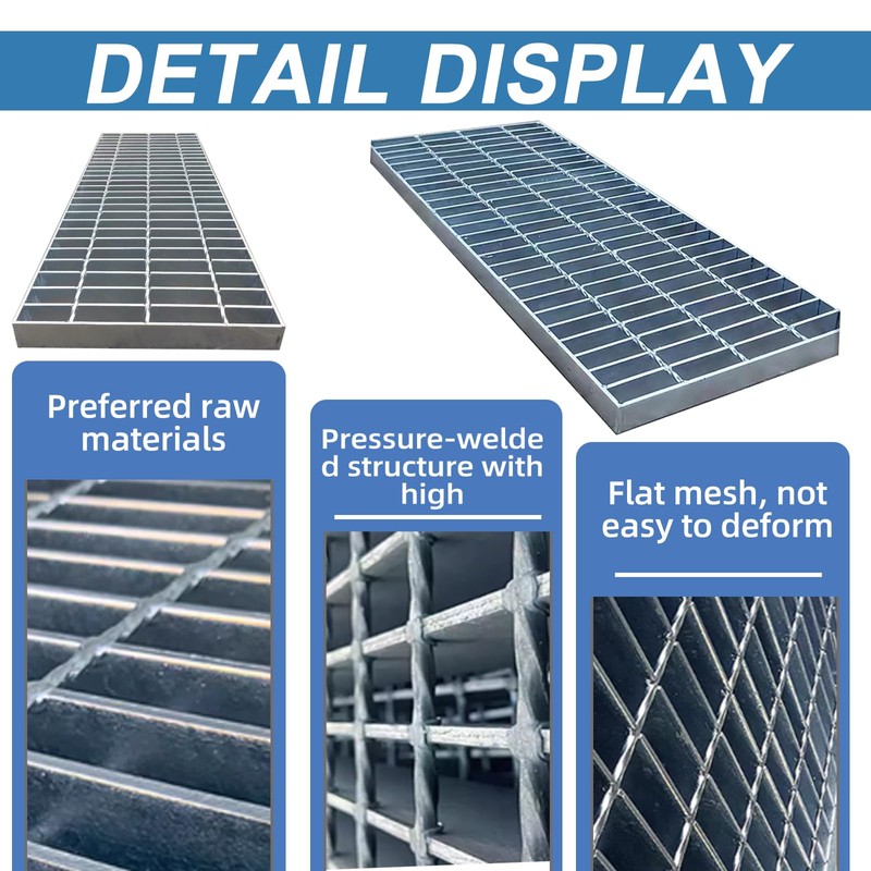Outdoor Galvanized Steel Drain Grate,15.7x15.7in Heavy Duty Drain Cover,B125 Class
