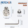 PETCHOR M12.1-1.5 x 15mm Oversize Piggyback Oil Drain Plug, Stainless
