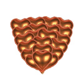 18 Inch 20 pcs Orange Heart Foil Balloons Orange Heart Shaped Balloons for Birthday Decoration,Baby shower,Wedding,Festival Decorations,Valentines Day Balloons