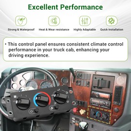 Climate Control Module Switch 70826280, Tempeature Control Panel Compatible for Mack CHU612 CHU613 CHU614 CXU612 CXU613 CXU614, Replacement for 25110700 21169150 MAK29RD324AM