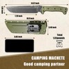 Machete w Kydex Sheath, 15'' Camping Machetes for Cutting Trees