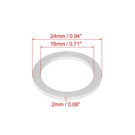 X AUTOHAUX 15pcs M18 Silver Tone Oil Drain Plug Gaskets for Volvo S60 977751