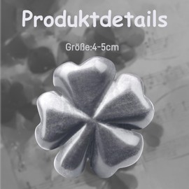 GUJOXILA Lucky Charm Gift Clover Silver Obsidian Healing Crystals Gemstones Worry Stones Anti-Stress Lucky Charm Gift for Multiple Occasions Lucky Clover Gift Idea