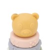6 Pcs Soft Sensory Stacking Circle Toys with Bear Stacker