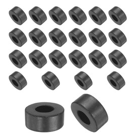 QUARKZMAN Pack of 24 Rubber Washers Rubber Spacer 11 mm Outer Diameter 5 mm Inner Diameter 5 mm Height Round Antivibration Spacer Rubber Bushings Grommets Thick Rubber Washers for Car Accessories