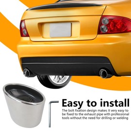 2025 Classic Stainless Steel Tailpipe Exhaust Muffler Tail Pipe Tip Chrome for Honda Accord 2008 2009 2010 2011 2012