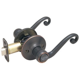 Hardware House 37-8877 Grade 3 3.88 Inch Privacy Lever Lock from the Montevallo Collection, Classic Bronze Finish