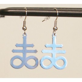 Riot Gear MFG LEVIATHAN CROSS EARRINGS - goth black metal satanic merciful fate king diamond