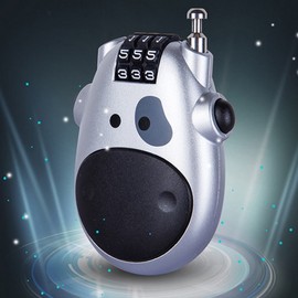 Mini Cow Bicycle & Kickboard Wire Lock Mini Cow - Silver