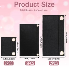 6 Pack Felt Purse Organizer Insert with Eyelet, Purses Crossbody Conversion Liner Wool Tote Bags Organizers Bag Classic Inner Pocket Storage for Envelope Bag Women Clutch Bags Handbag No Chain