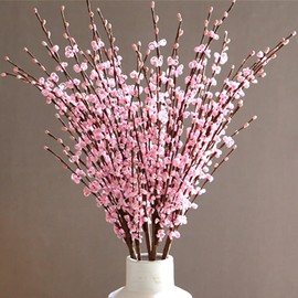 10 Pcs 29.5'' Long Stem Artificial Jasmine Flowers Tall Fake Flower Bouquet Faux Jasmine Plants for Hotel Home Office Kitchen Bedroom Wedding Party DIY Decor (Light Pink)