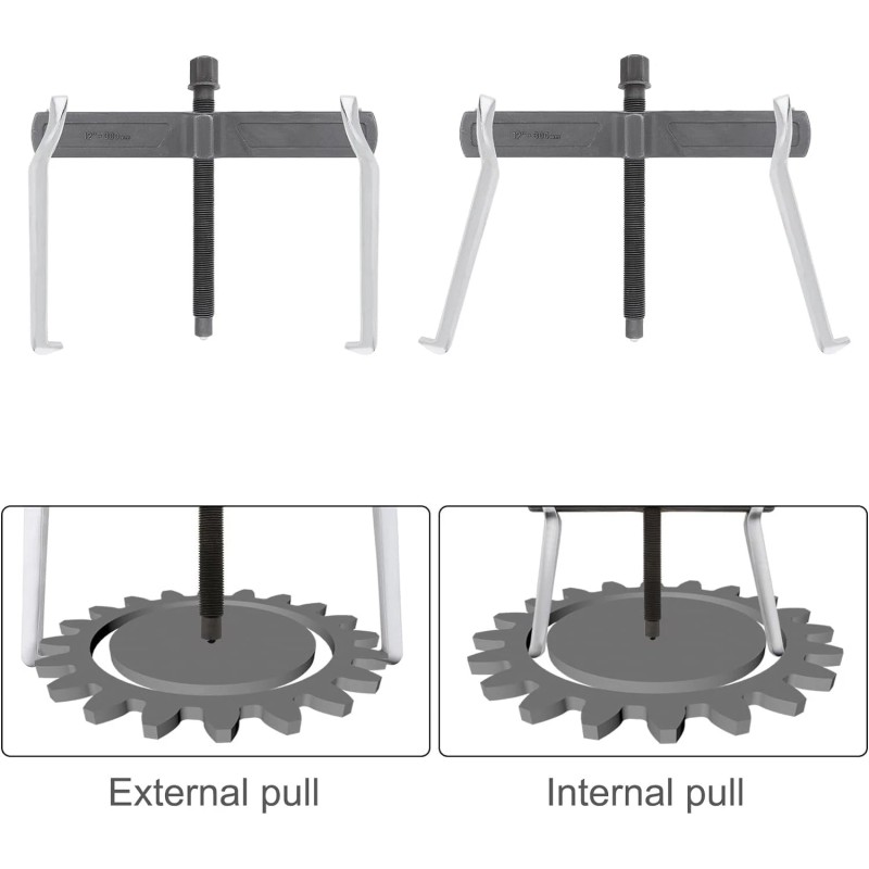 Chgimposs 12 Inch 2-Jaw Gear Puller Adjustable CR-V Bearing Puller
