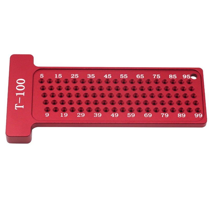 Hole Positioning Ruler Aluminum Alloy 100mm Metric Scale T Ruler