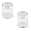 cyclingcolors 2 x Plastic Containers Clear Round Container Bottle Glitter