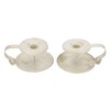 2pcs Taper Candle Holders Simple Antique Finish Iron Candle Holder