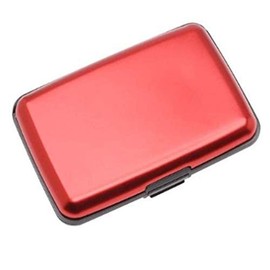 Rohans Aluminium Credit Card Holder Wallet CASE Purse Metal Business Card Protector UK (Red)
