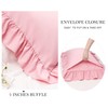 PiccoCasa Brushed Ruffle Pillowcases 2 Pack, Soft Breathable Pillow Covers