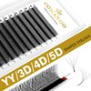 W Eyelash Extensions 0.07mm Thickness 4D Premade lash Fans C/D