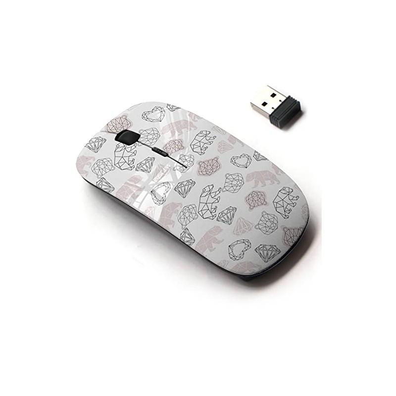 2.4G Wireless Mouse with Cute Pattern Design for All Laptops