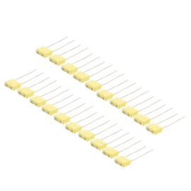 Sourcingmap 20 Pcs 100V 1NF Metal Radial Lead Box Type Film Correction Capacitors