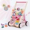 Giant bean Wooden Baby Push Walker for Girls Toddler Kids