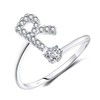 CRYSLOVE Women’s / Girls’ Letter Ring - 925 Sterling Silver