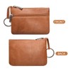 Artificial Leather Mini Coin Purse with 2 Stainless Steel Cash