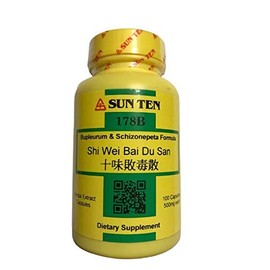 Sun Ten-Shi Wei Bai Du San(Bupleurum & Schizonepeta Formula), 100 capsules/十味敗毒散